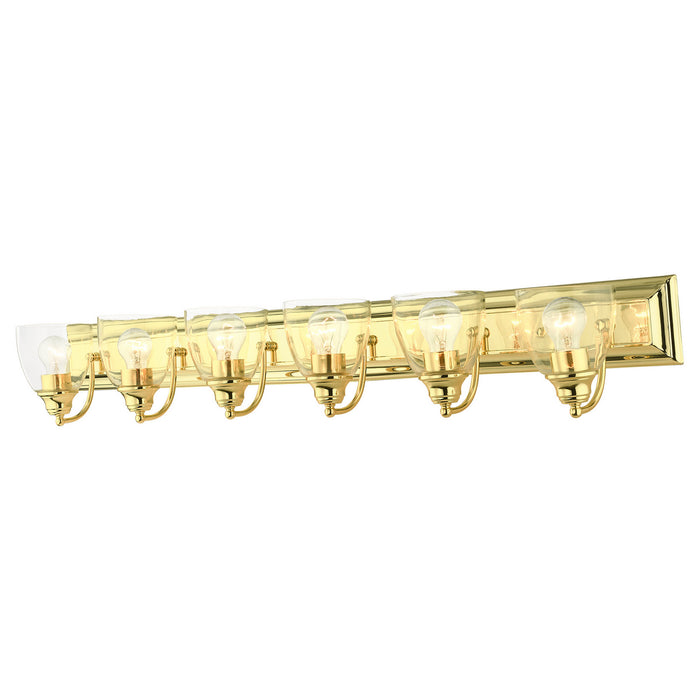 Livex Lighting 17076-02 Six Light Vanity, Polished Brass
