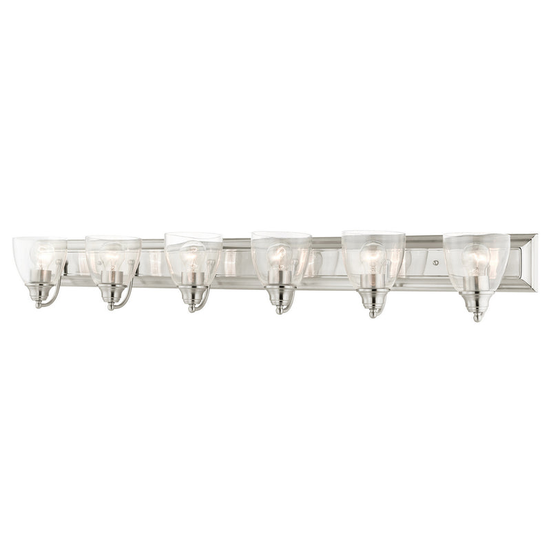 Livex Lighting 17076-91 Six Light Vanity, Brushed Nickel