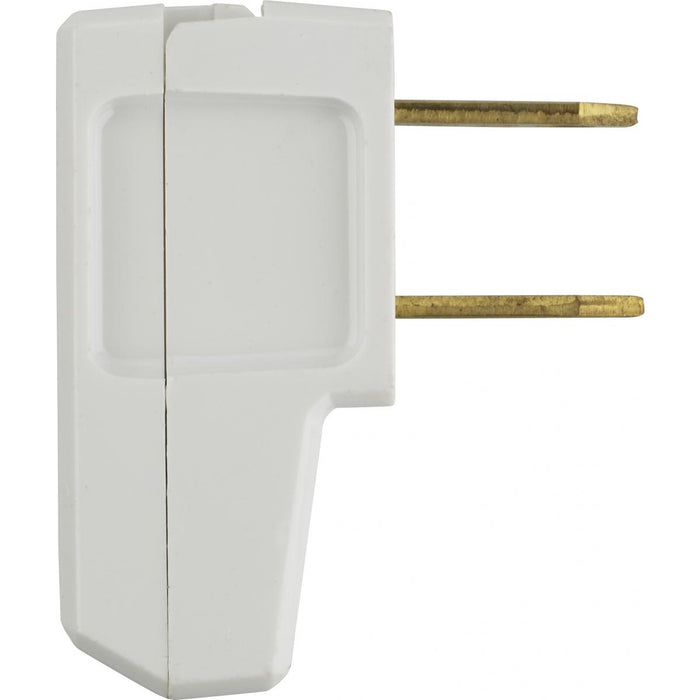 Satco 90-1083 Connect Flat Plug, White