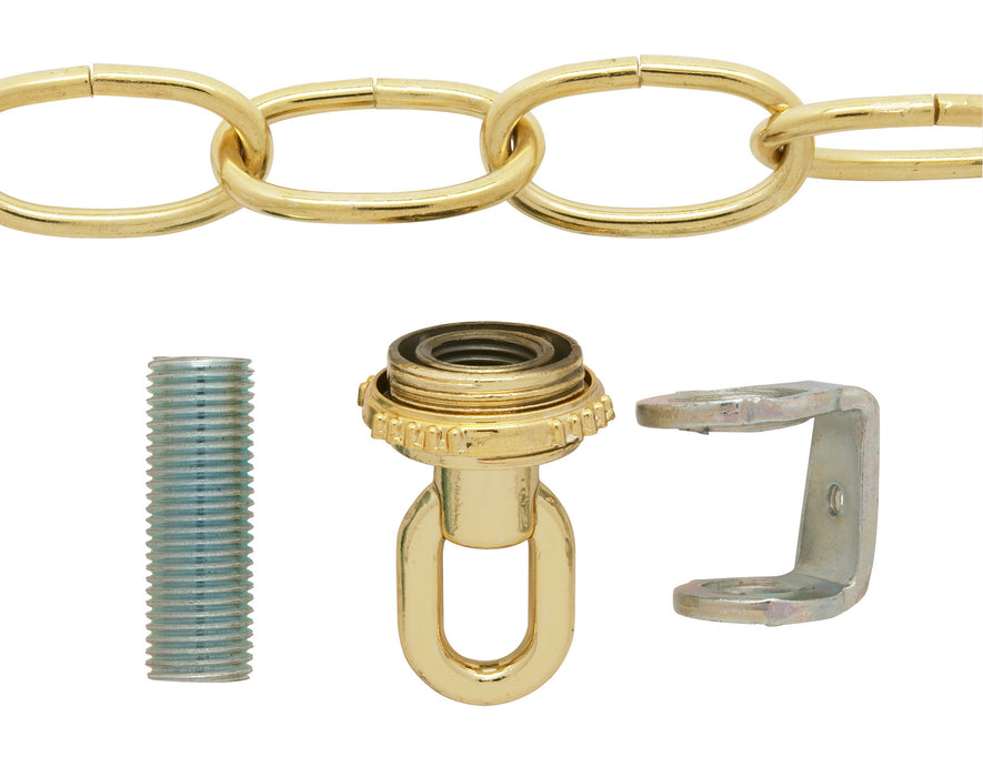 Satco 90-1098 Canopy Hanger Kit, Brass