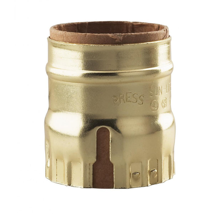 Satco 90-1146 Shell With Paper Liner, Brite Gilt