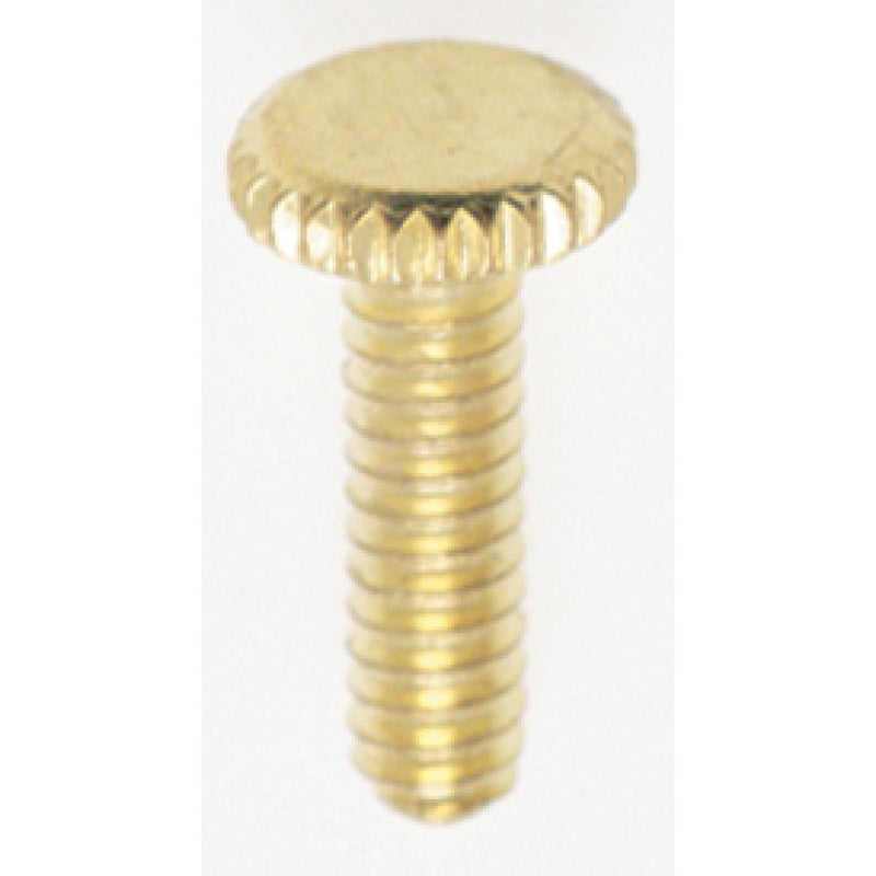 Satco 90-1154 Head Thumb Screw, Brass Plated