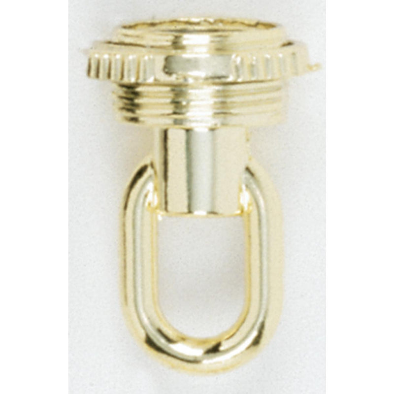 Satco 90-1164 Screw Collar Loop With Ring, Brass Plated