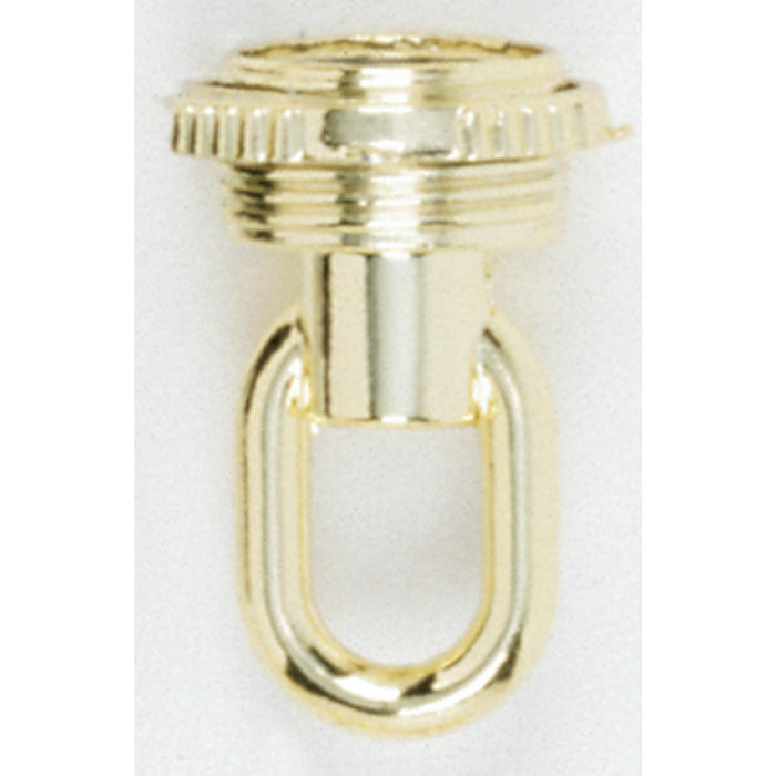 Satco 90-1164 Screw Collar Loop With Ring, Brass Plated