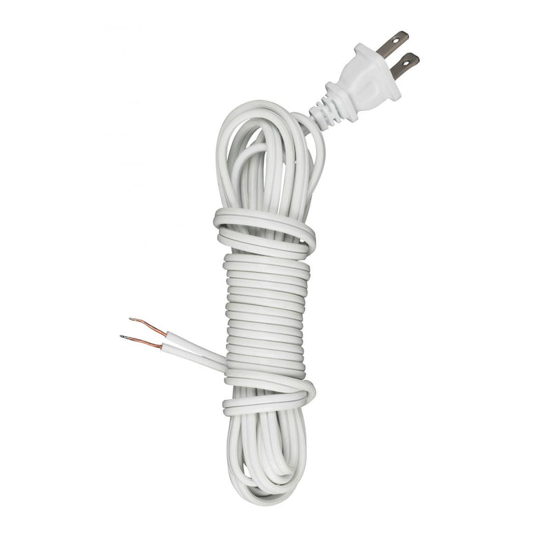 Satco 90-1413 12'Cord Set, White