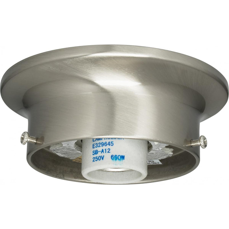 Satco 90-1435 Wired Holder, Brushed Nickel