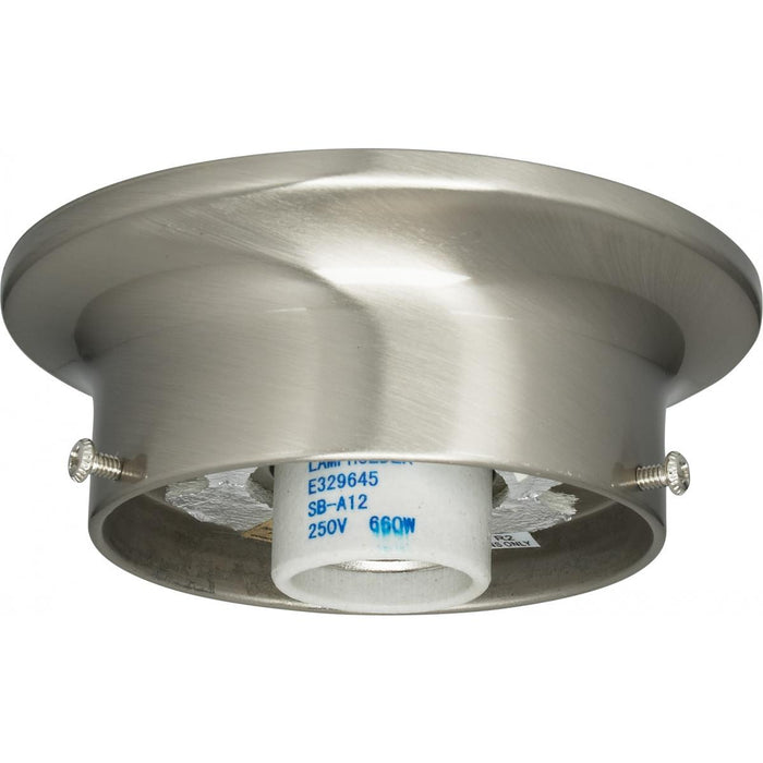 Satco 90-1435 Wired Holder, Brushed Nickel