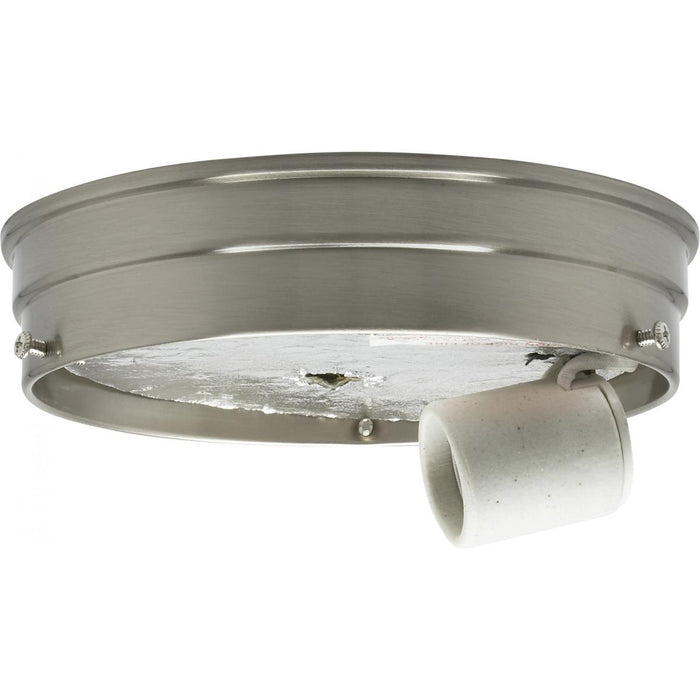 Satco 90-1448 One Light Ceiling Pan, Brushed Nickel