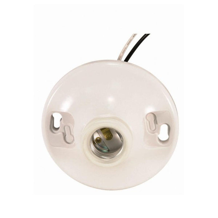 Satco 90-1502 Phenolic Ceiling Receptacle, White