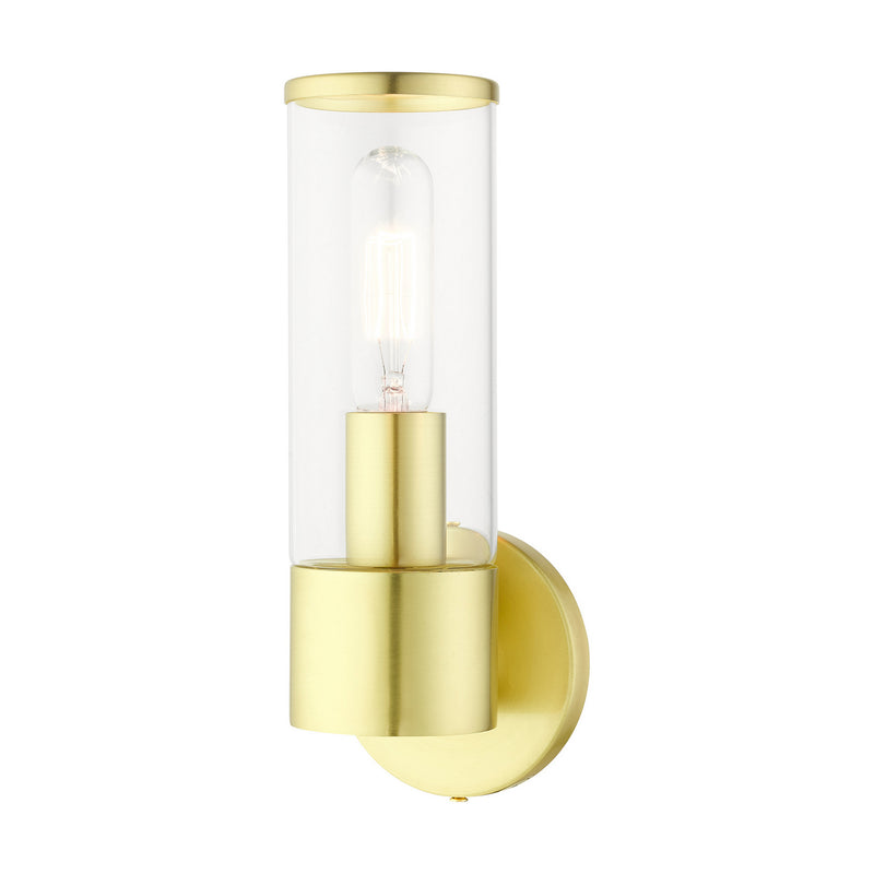 Livex Lighting 17281-12 One Light Wall Sconce, Satin Brass