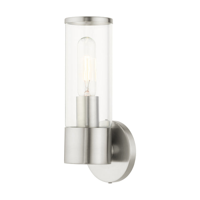 Livex Lighting 17281-91 One Light Wall Sconce, Brushed Nickel