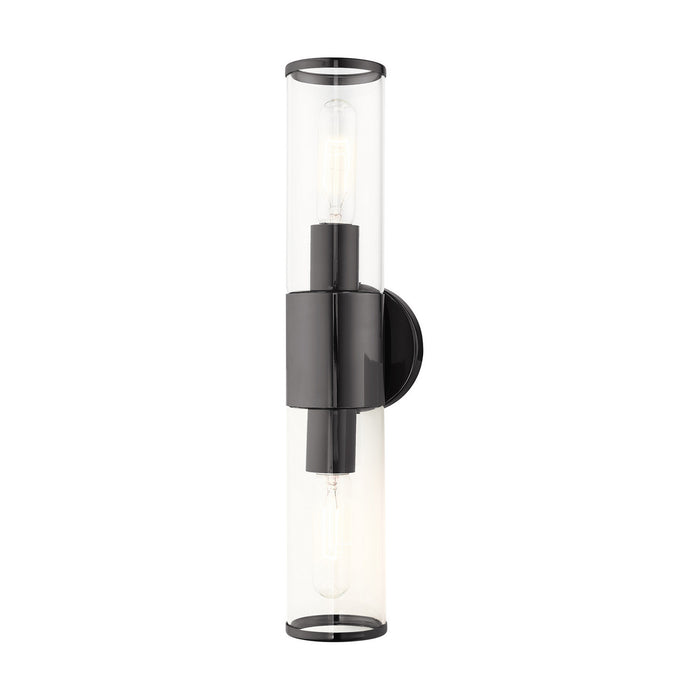 Livex Lighting 17282-46 Two Light Vanity, Black Chrome