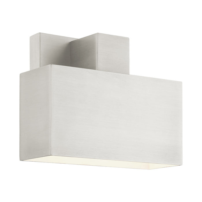 Livex Lighting 22422-91 One Light Outdoor Wall Sconce, Brushed Nickel