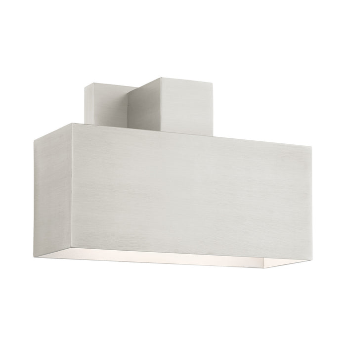 Livex Lighting 22423-91 One Light Outdoor Wall Sconce, Brushed Nickel