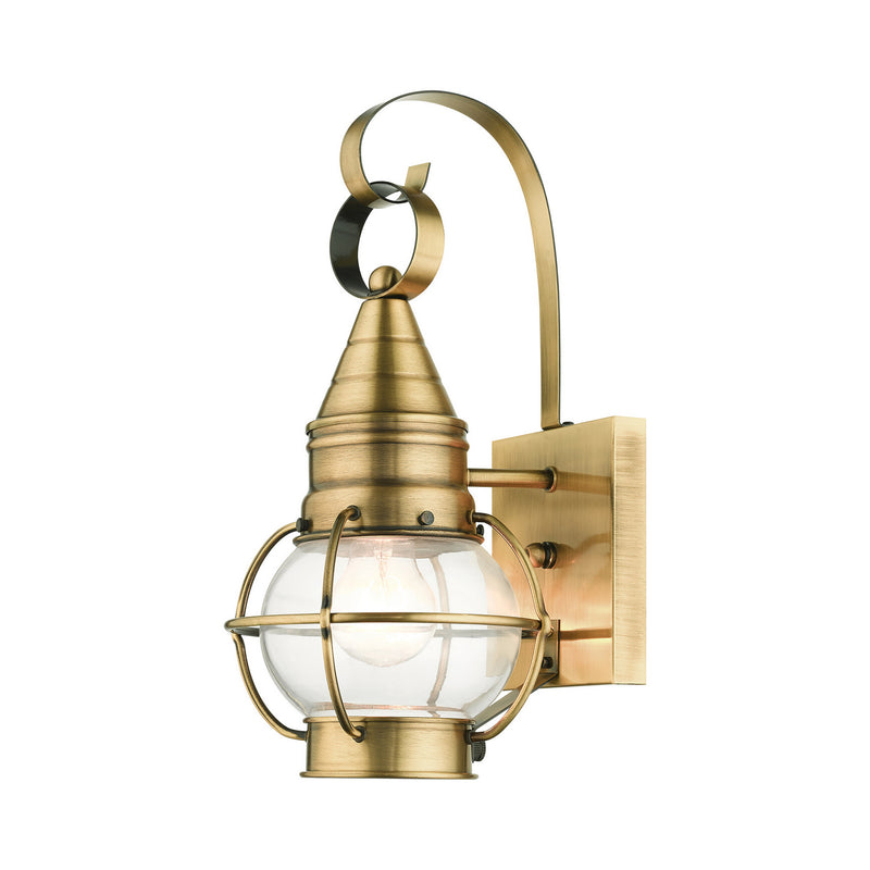 Livex Lighting 26900-01 One Light Outdoor Wall Lantern, Antique Brass