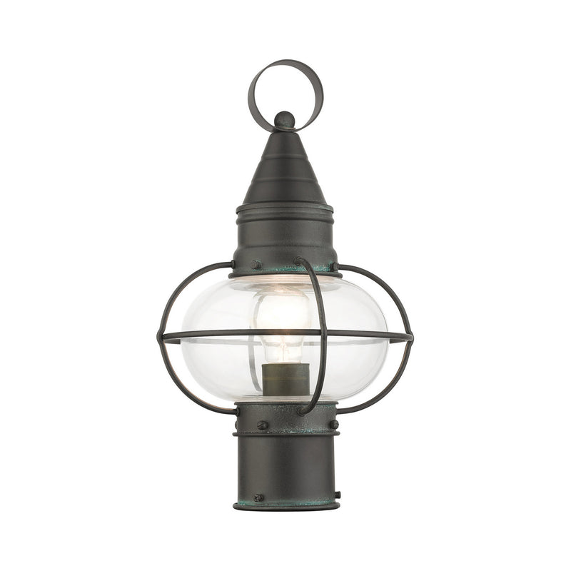 Livex Lighting 26902-61 One Light Outdoor Post Top Lantern, Charcoal