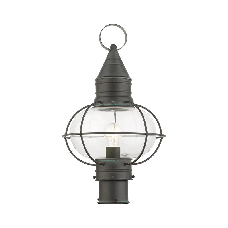Livex Lighting 26905-61 One Light Outdoor Post Top Lantern, Charcoal