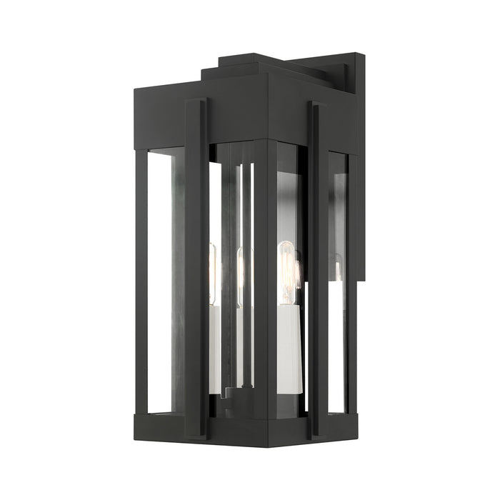 Livex Lighting 27714-04 Three Light Outdoor Wall Lantern, Black