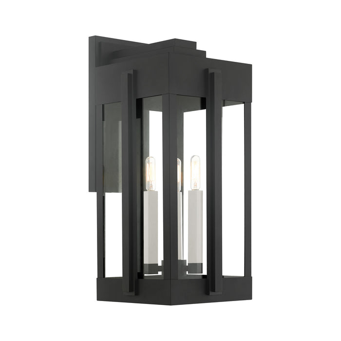 Livex Lighting 27715-04 Three Light Outdoor Wall Lantern, Black
