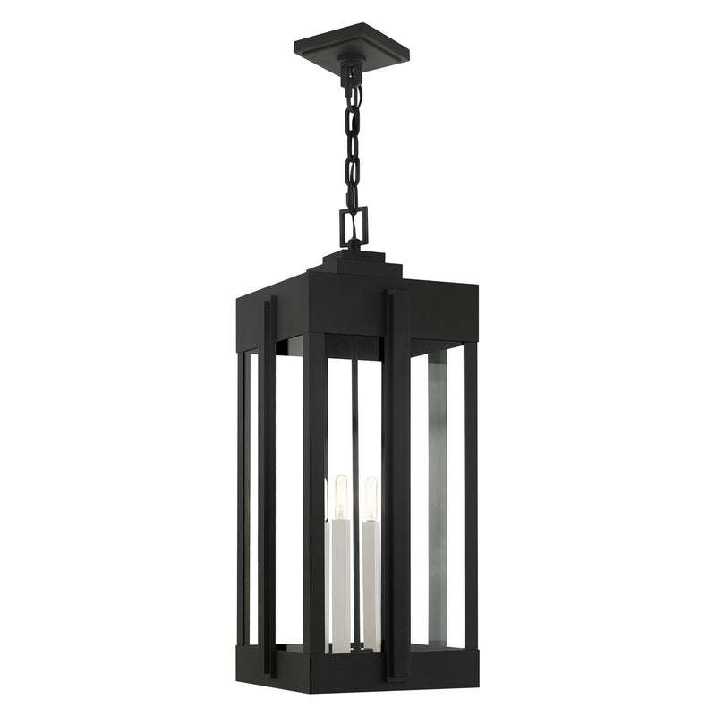 Livex Lighting 27720-04 Four Light Outdoor Pendant, Black