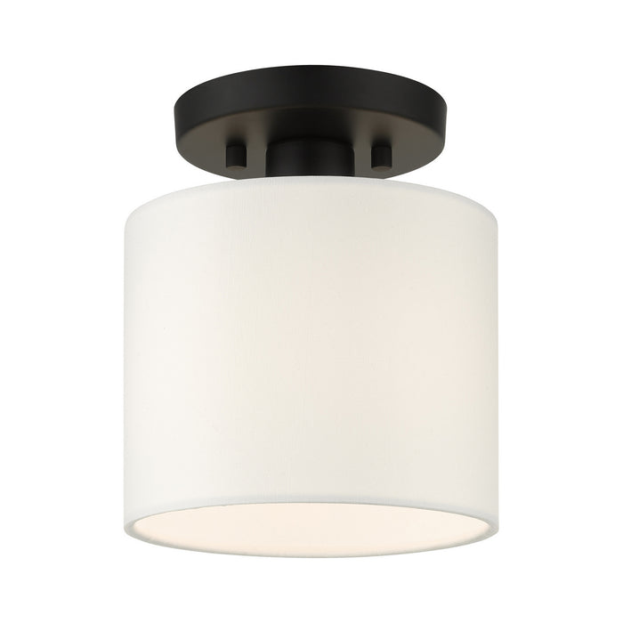 Livex Lighting 41094-04 One Light Semi Flush Mount, Black
