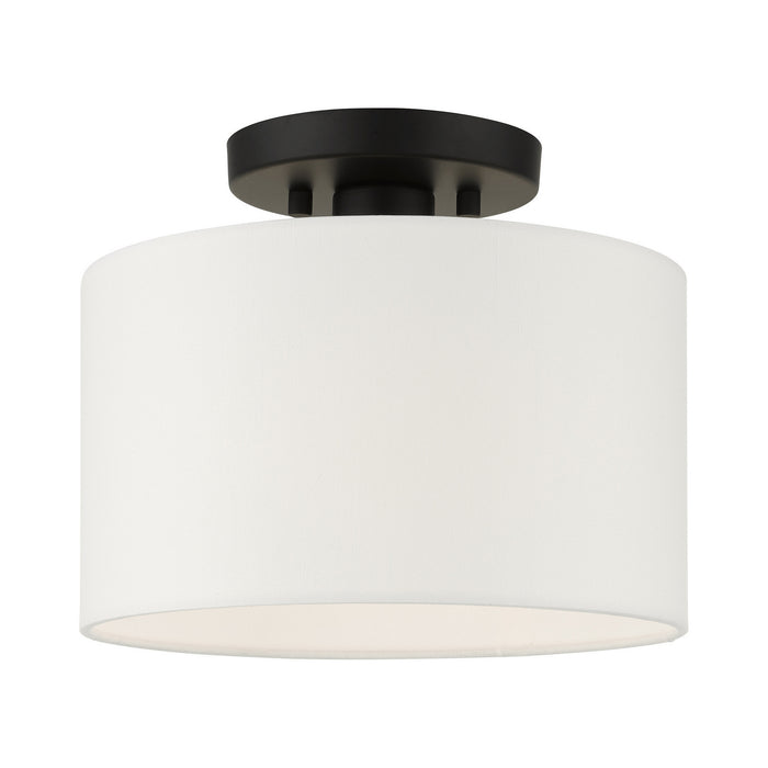 Livex Lighting 41095-04 One Light Semi Flush Mount, Black