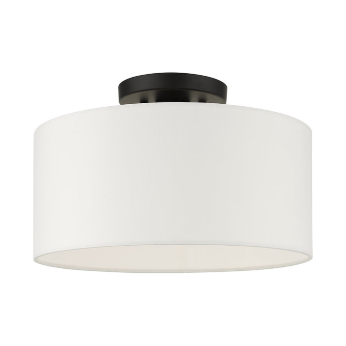 Livex Lighting 41097-04 One Light Semi Flush Mount, Black