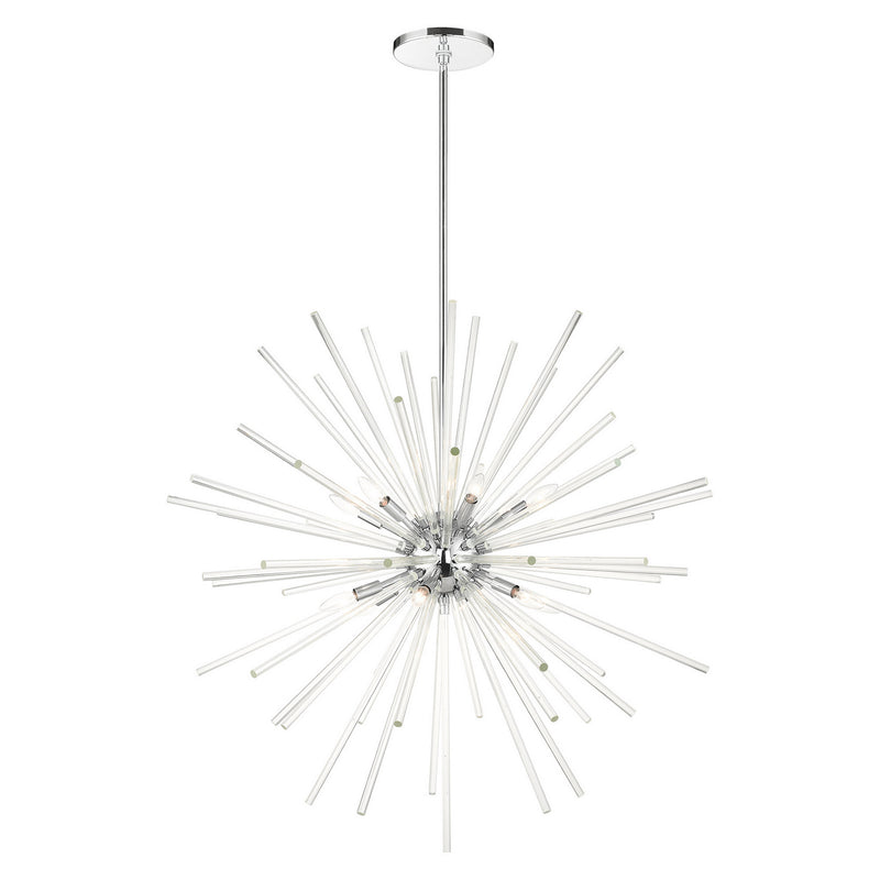 Livex Lighting 41259-05 12 Light Foyer Pendant, Polished Chrome