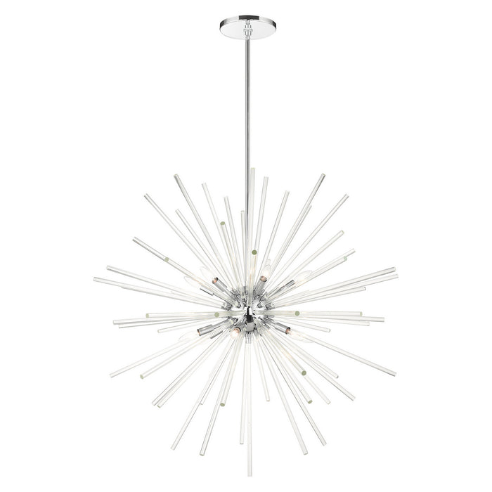 Livex Lighting 41259-05 12 Light Foyer Pendant, Polished Chrome