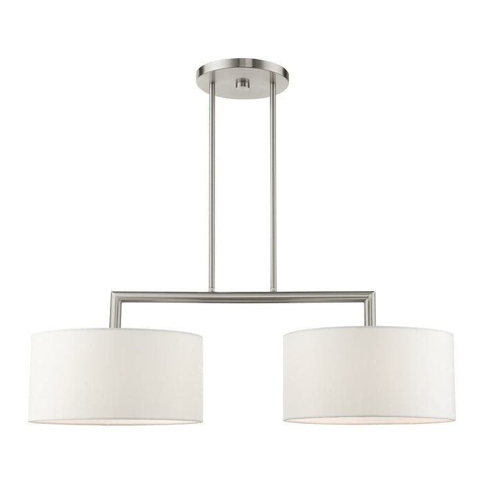 Livex Lighting 45492-91 Two Light Linear Chandelier, Brushed Nickel