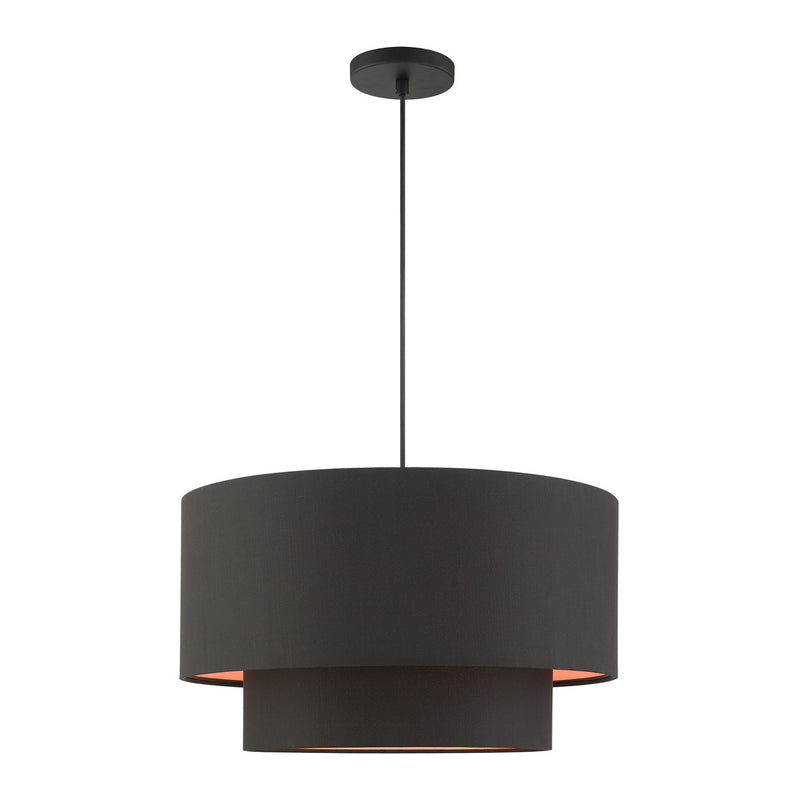 Livex Lighting 45618-04 Three Light Pendant, Black