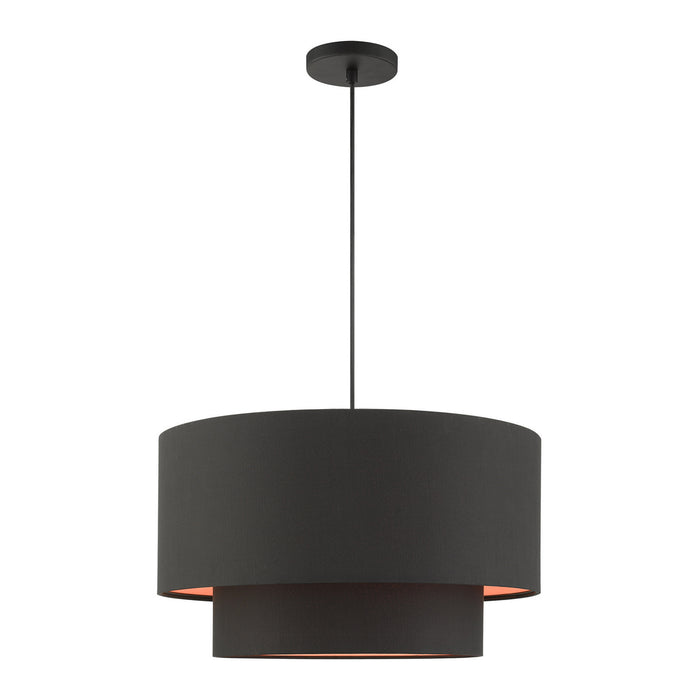 Livex Lighting 45618-04 Three Light Pendant, Black