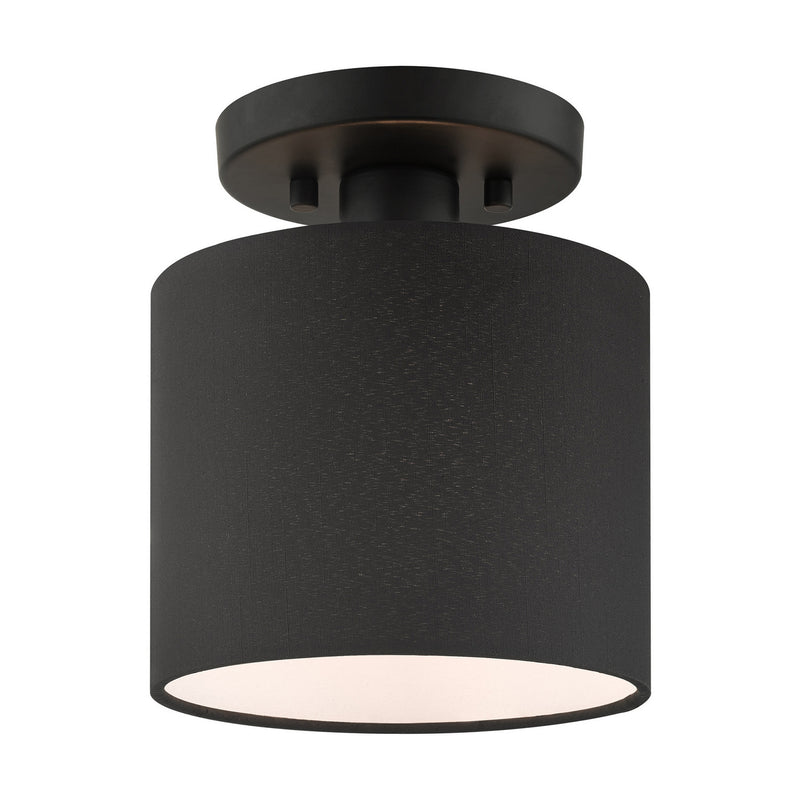 Livex Lighting 45661-04 One Light Semi Flush Mount, Black