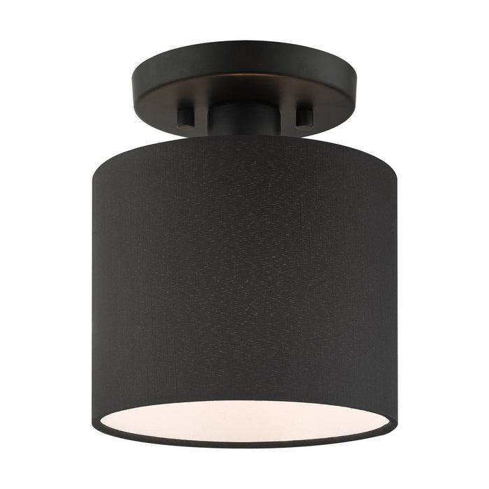 Livex Lighting 45661-04 One Light Semi Flush Mount, Black