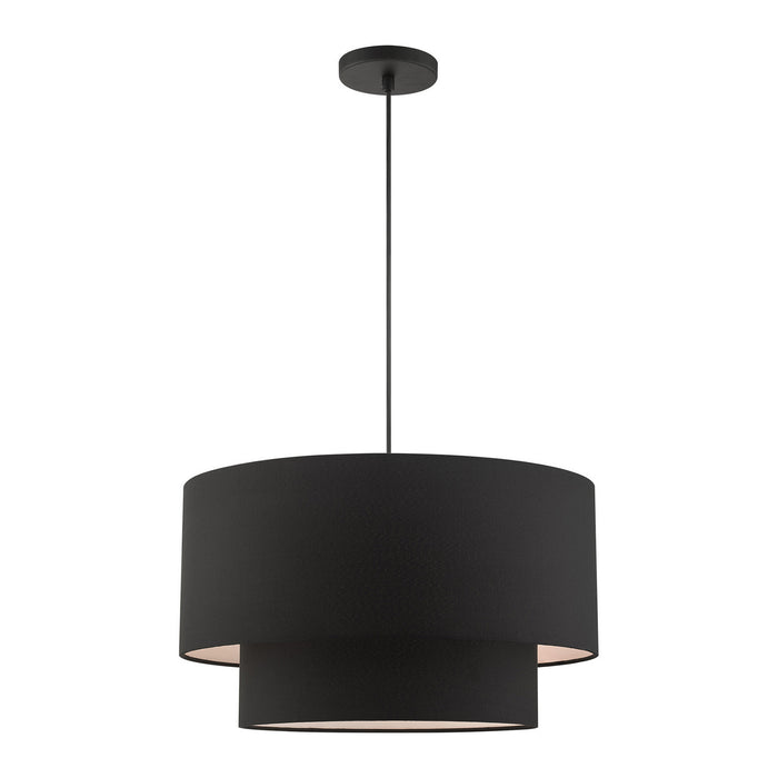 Livex Lighting 45668-04 Three Light Pendant, Black