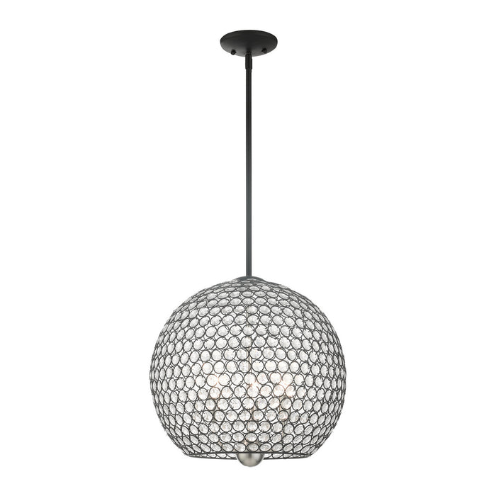 Livex Lighting 45723-04 Three Light Pendant, Black