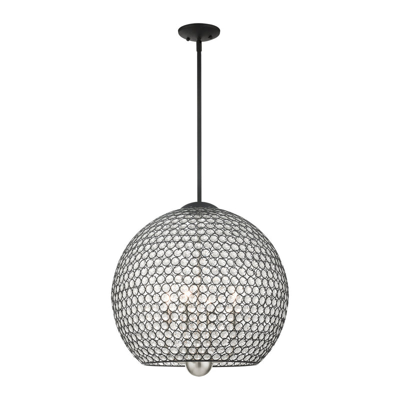 Livex Lighting 45724-04 Four Light Pendant, Black