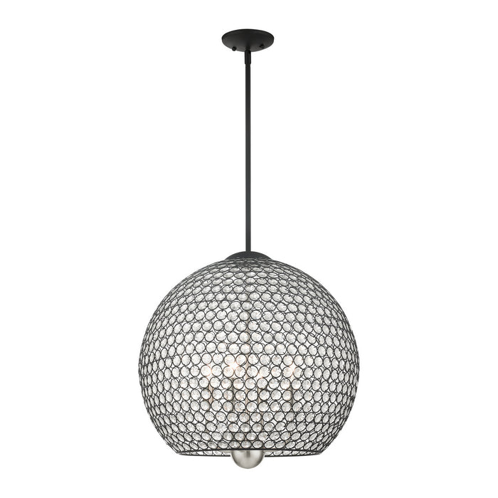 Livex Lighting 45724-04 Four Light Pendant, Black