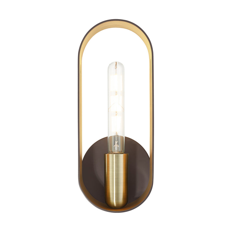 Livex Lighting 45762-07 One Light Wall Sconce, Bronze w/ Antique Brasss