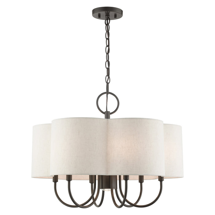 Livex Lighting 45807-92 Seven Light Chandelier, English Bronze
