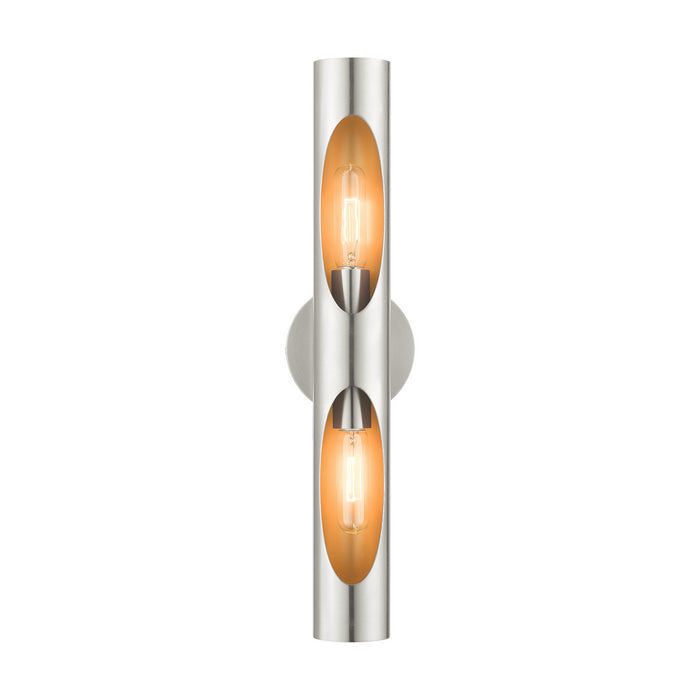 Livex Lighting 45892-91 Two Light Wall Sconce, Brushed Nickel