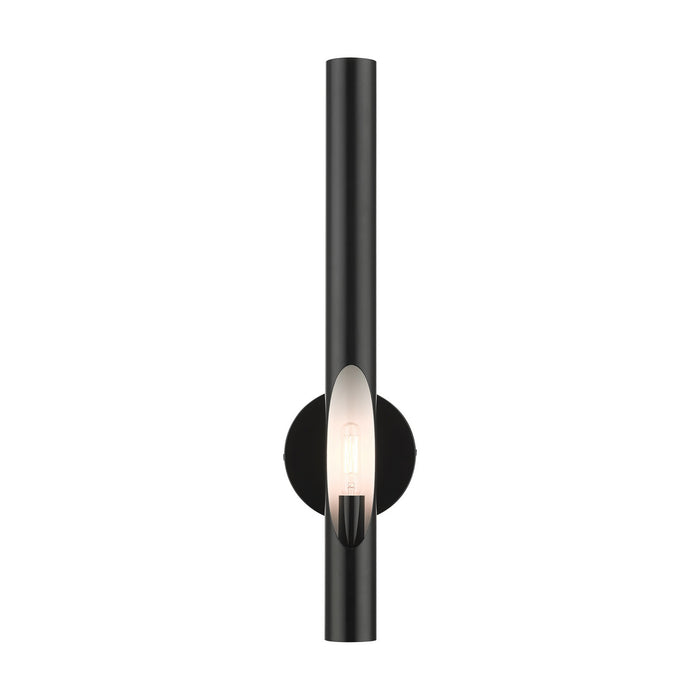 Livex Lighting 45911-68 One Light Wall Sconce, Shiny Black