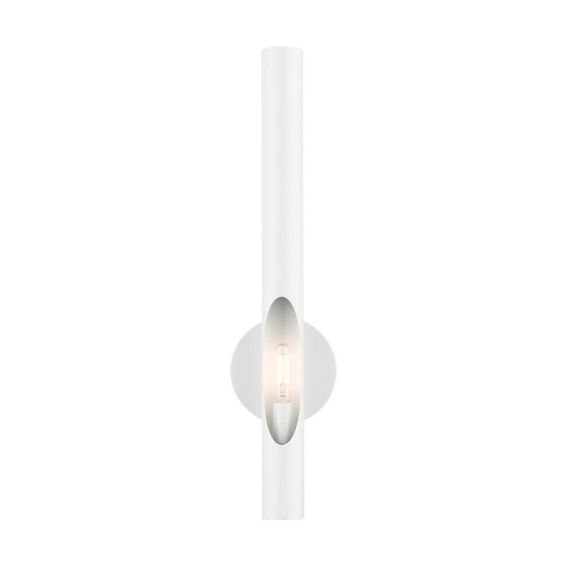 Livex Lighting 45911-69 One Light Wall Sconce, Shiny White