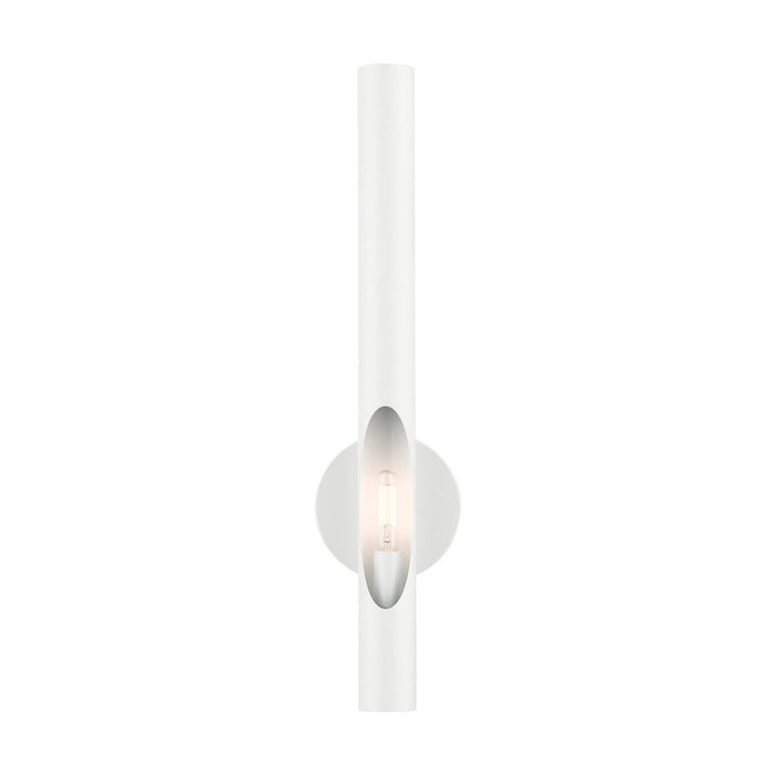 Livex Lighting 45911-69 One Light Wall Sconce, Shiny White