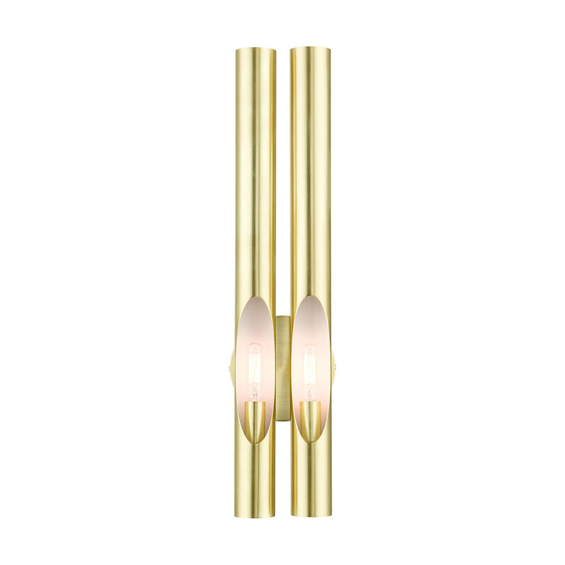 Livex Lighting 45912-12 Two Light Wall Sconce, Satin Brass