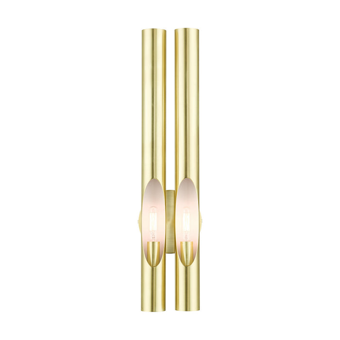 Livex Lighting 45912-12 Two Light Wall Sconce, Satin Brass