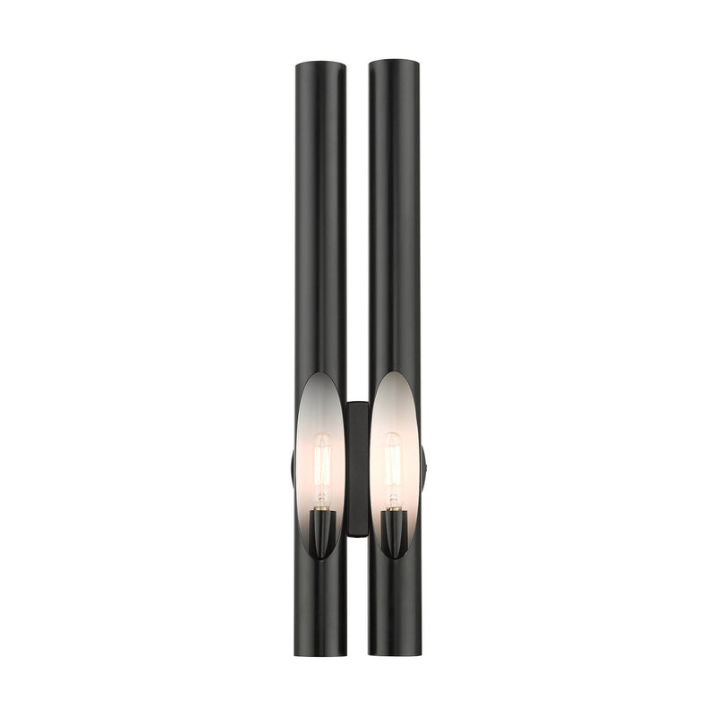 Livex Lighting 45912-68 Two Light Wall Sconce, Shiny Black