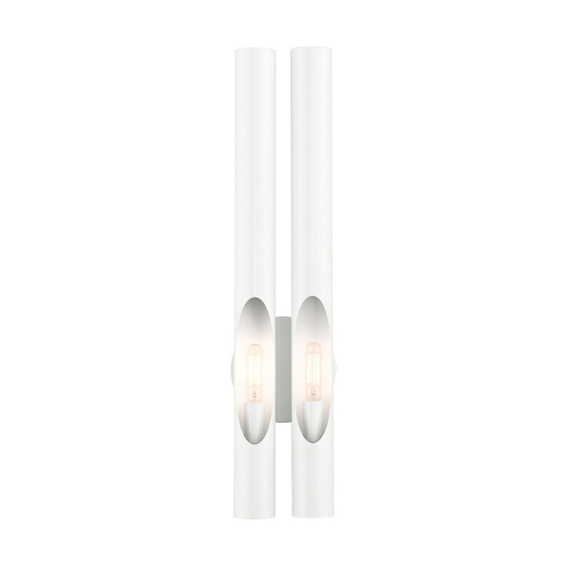 Livex Lighting 45912-69 Two Light Wall Sconce, Shiny White