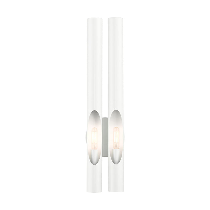 Livex Lighting 45912-69 Two Light Wall Sconce, Shiny White