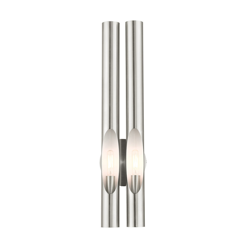 Livex Lighting 45912-91 Two Light Wall Sconce, Brushed Nickel